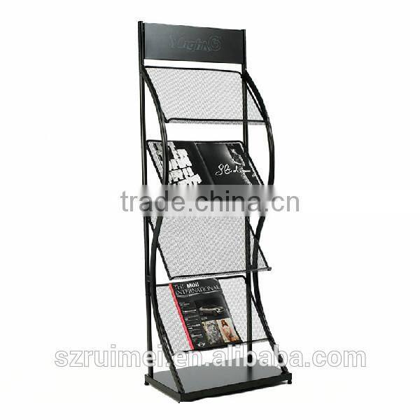 Customized floor standing multi-layer newspaper display