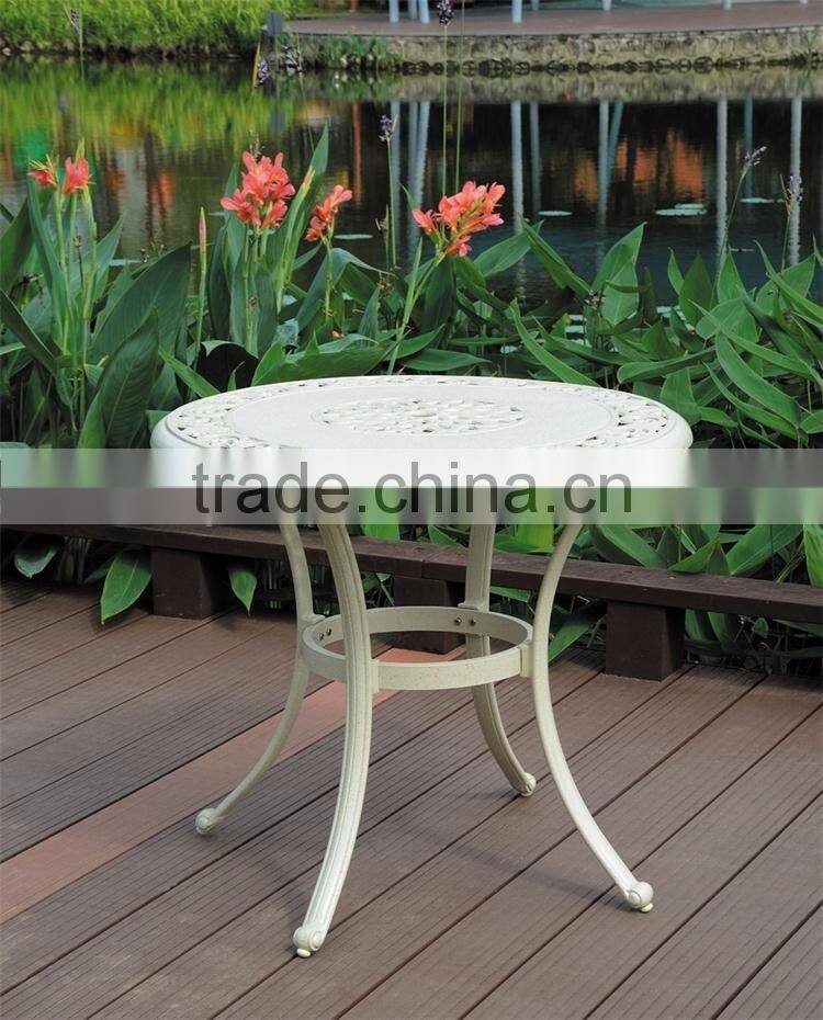 Powder coated aluminum patio table and chairs