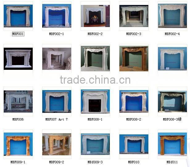 Outdoor freestanding white fireplace mantel