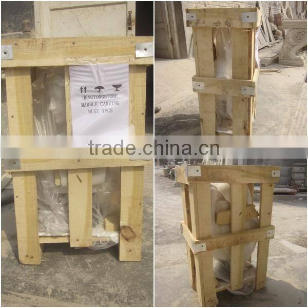 Hand Carved Female Marble Girl Head Bust Statue