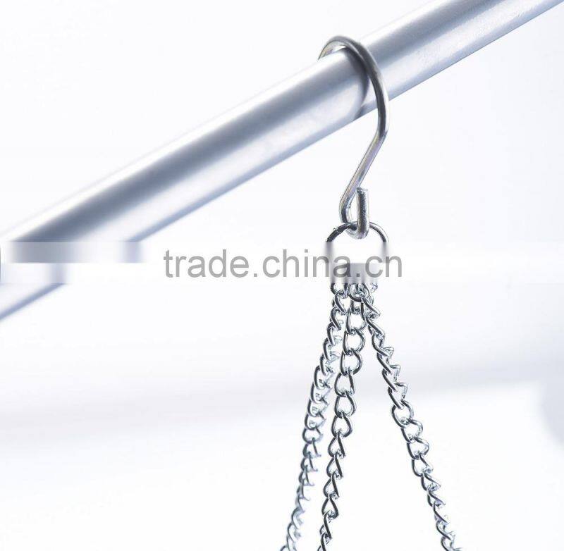 Hanging Flower Plant Pot Chain Plastic Planter Holder Indoor Outdoor Basket Gardening