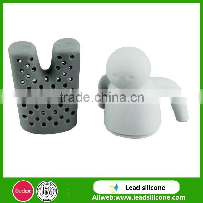 Food Grade Little Man Shape Silicone Tea Infuser/Silicone Tea Strainer