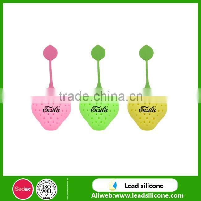 Food Grade Stawberry Shape Silicone Tea Infuser/Silicone Tea Strainer