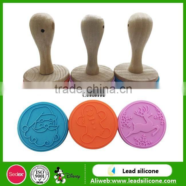 100% Food Grade Silicone Cookie Stamper with fancy design