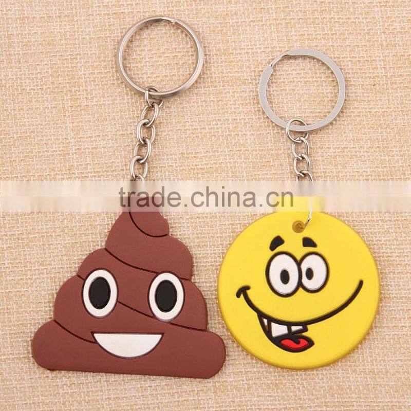 2016 Wholesale Custom Personalized Soft PvC Emoji Keychain