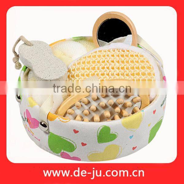 Promotion Gift Blue Fabric Basket Bath Set