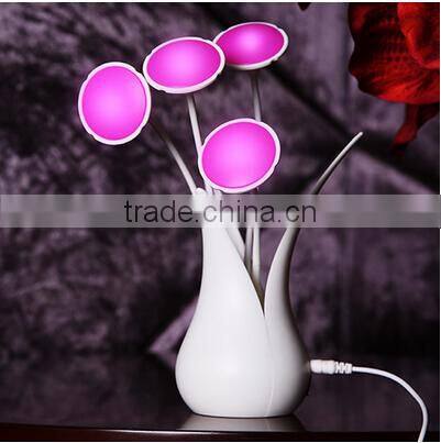 USB Flower Vase Shaped Led Motion Sensor Night Light