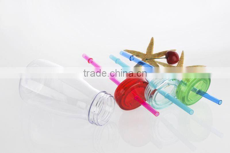 350ml plastic water bottle with straw milk bottle design