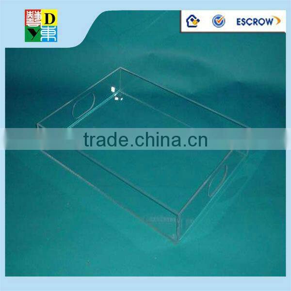 2016 custom design acrylic serving tray hot sale acrylic food tray PMMA acrylic tray with insert wholesale pricce