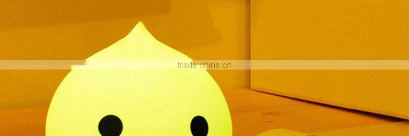 Portable Silicone LED Colorful Baby Night Light, USB Rechargeable Children Night Lamp with Warm White, 7-Color Breathing