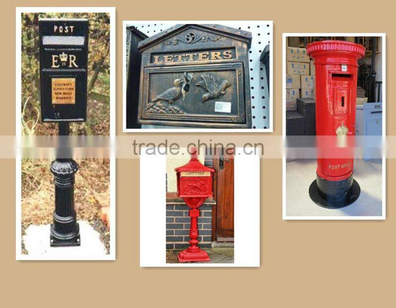 Cast iron decorative antique standing mailbox