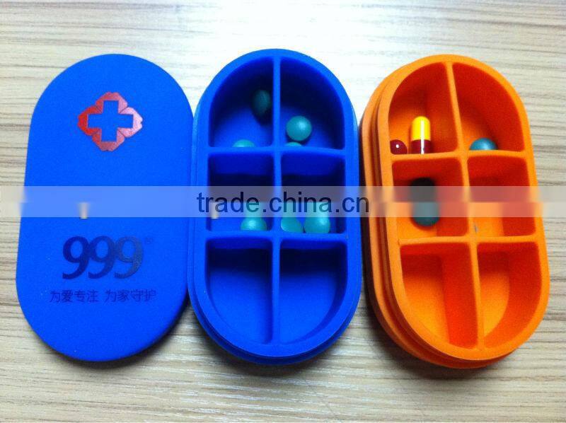 6 parts silicone pill box sale to America market