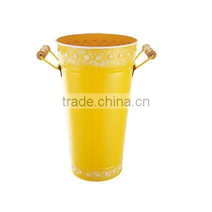 home metal flower bucket pot planters garden
