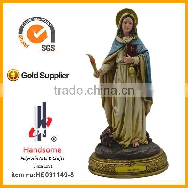 12"resin catholic statue items St.Martha 2015 new design