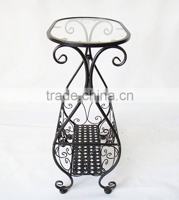 Metal storage coffee Table Gramercy Scroll Design Bathroom glass table