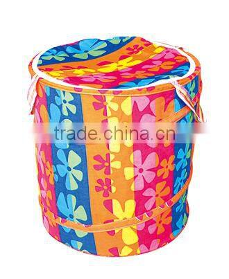 Foldable Round Laundry Basket Hamper Closet Storage Bin Bag