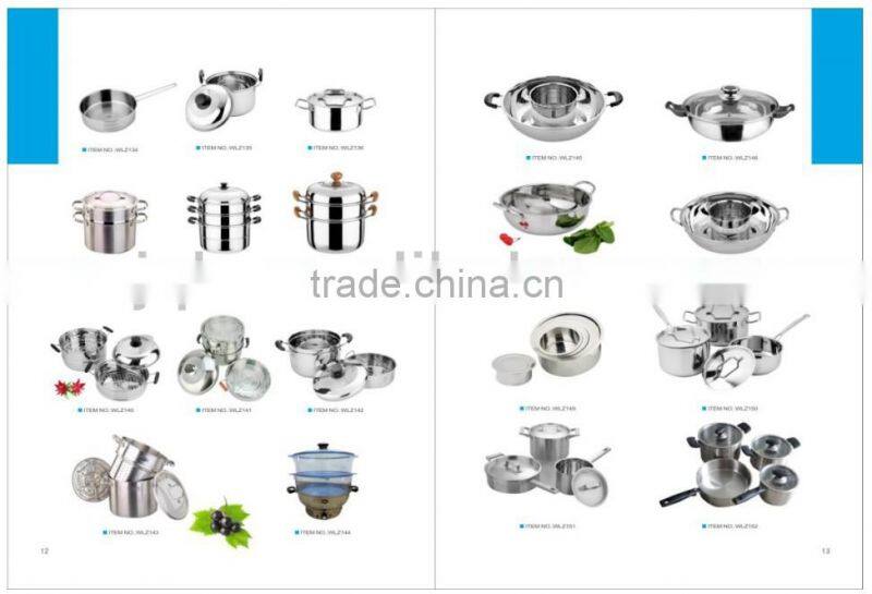 Colorful stainless steel casserole pot soup pot
