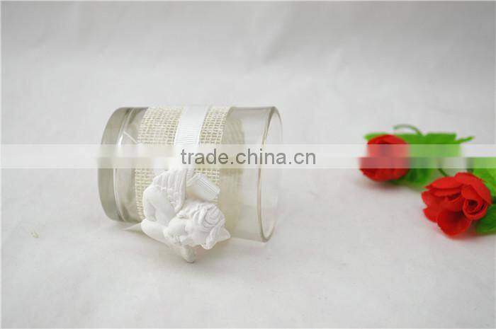 lovely angle shaped hanging glass candle holder for birthday