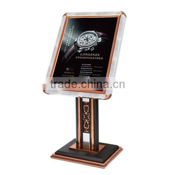 Hotel lobby sign stand/ eye catching advertising sample sign board/ poster frames/ freestainding magazine stand/ banners P-78