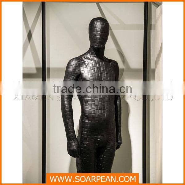 New arrival fiberglass full body wholesale mannequins with leather cover