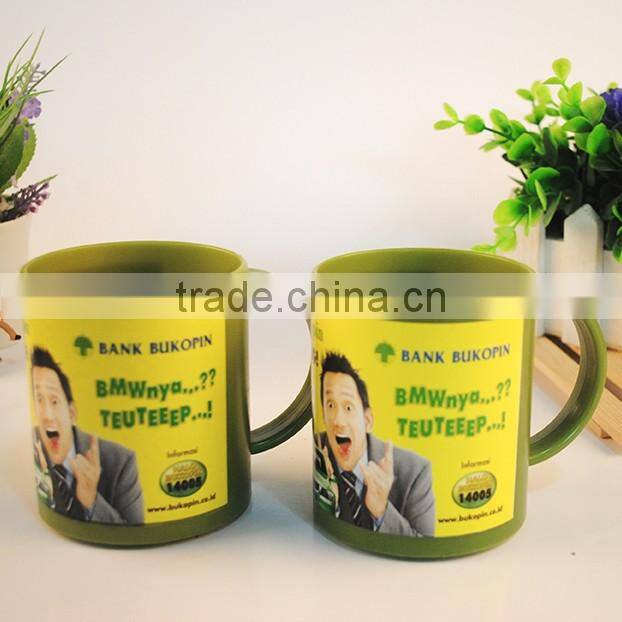 hot sale kids used plastic cup with handle for promotional