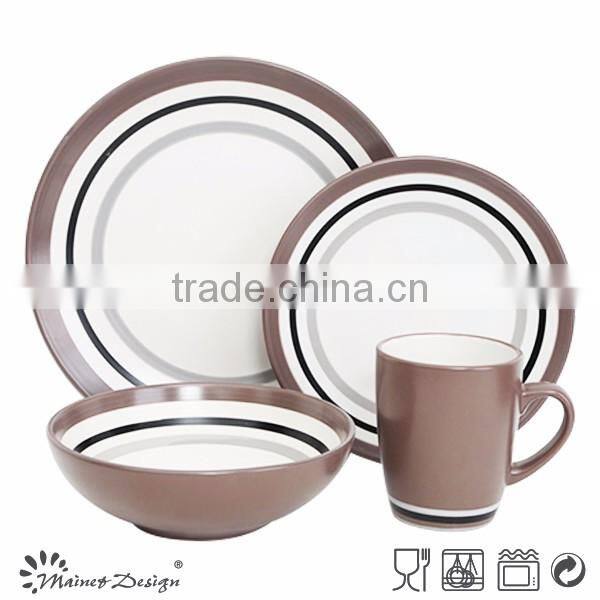high quality 16pcs stoneware ceramic dinnerware set