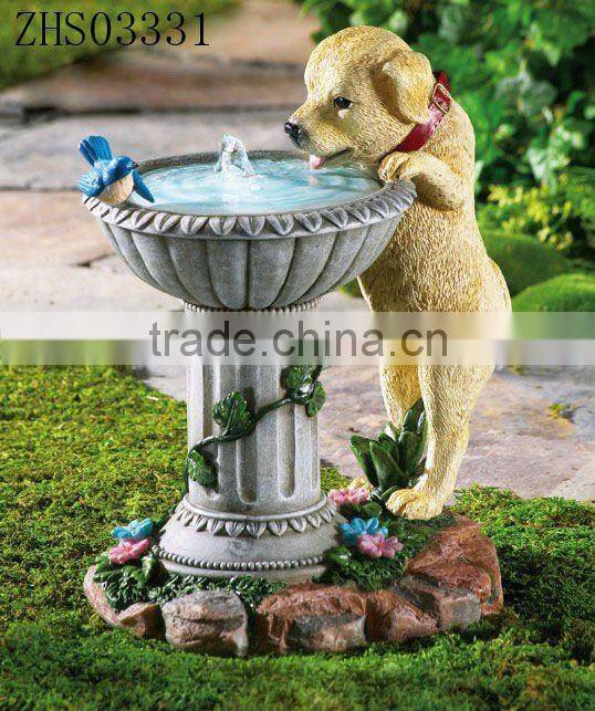 garden angel fountain with LED light