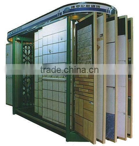 Unique stainless steel display rack for ceramics