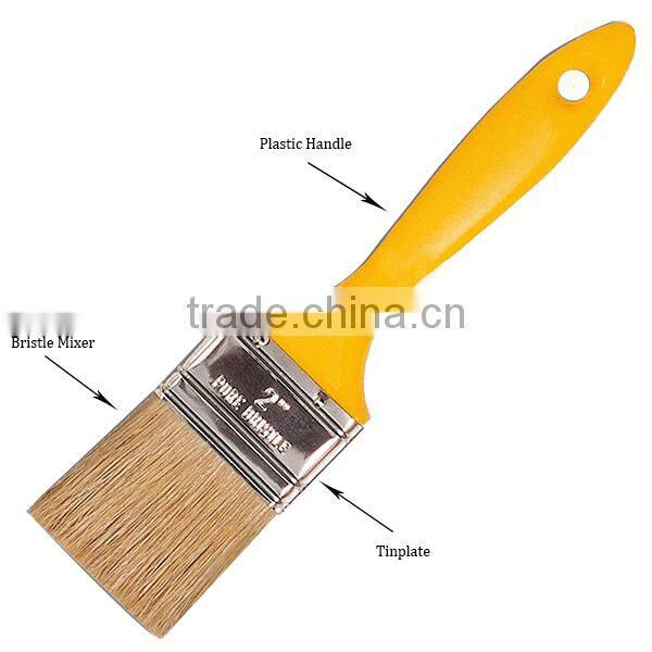Yellow Plastic Handle Mixer Bristle Mighty Brush 2" Paint Brush