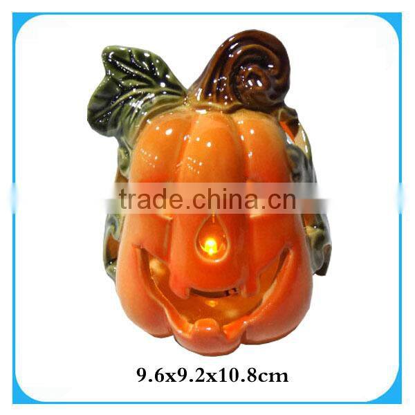 Ceramic halloween pumpkin decorations led light