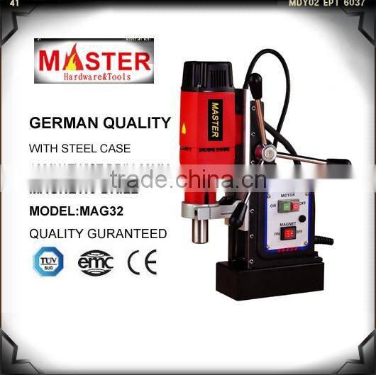 German Quality Hot sell Magnetic Base Drill with 2 speeds drill machine for sale(MAG32/60)60mm