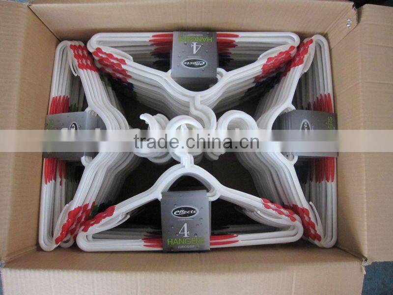 Plastic clothes clip hangers
