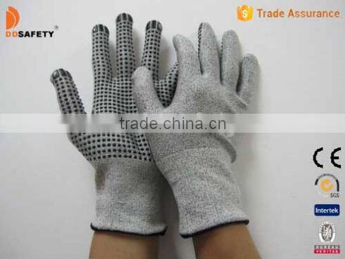 DDSAFETY 2017 PVC Coating Cut Resistant Working Glove