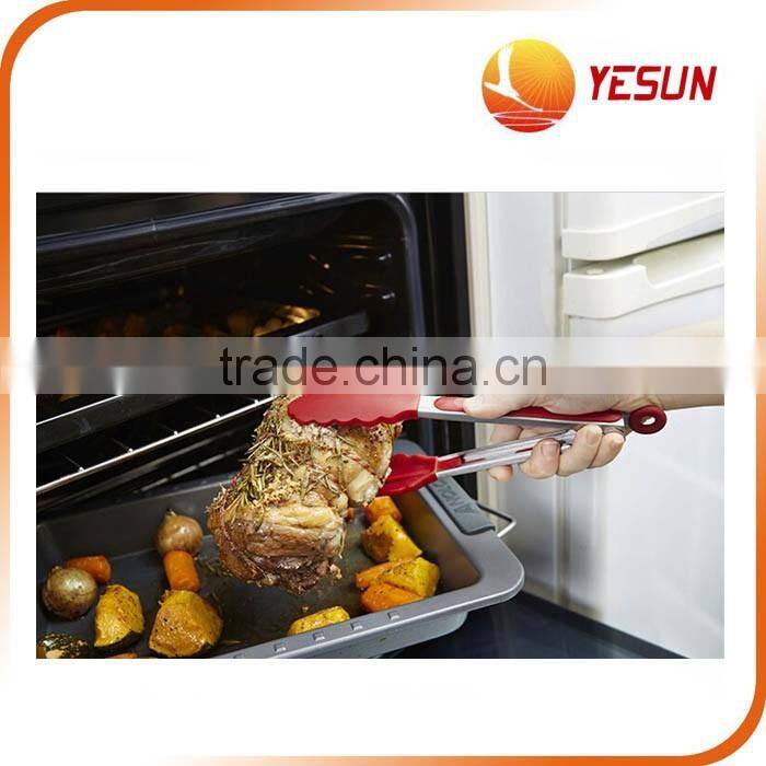 Food garde Silicone Stainless steel Food Tong