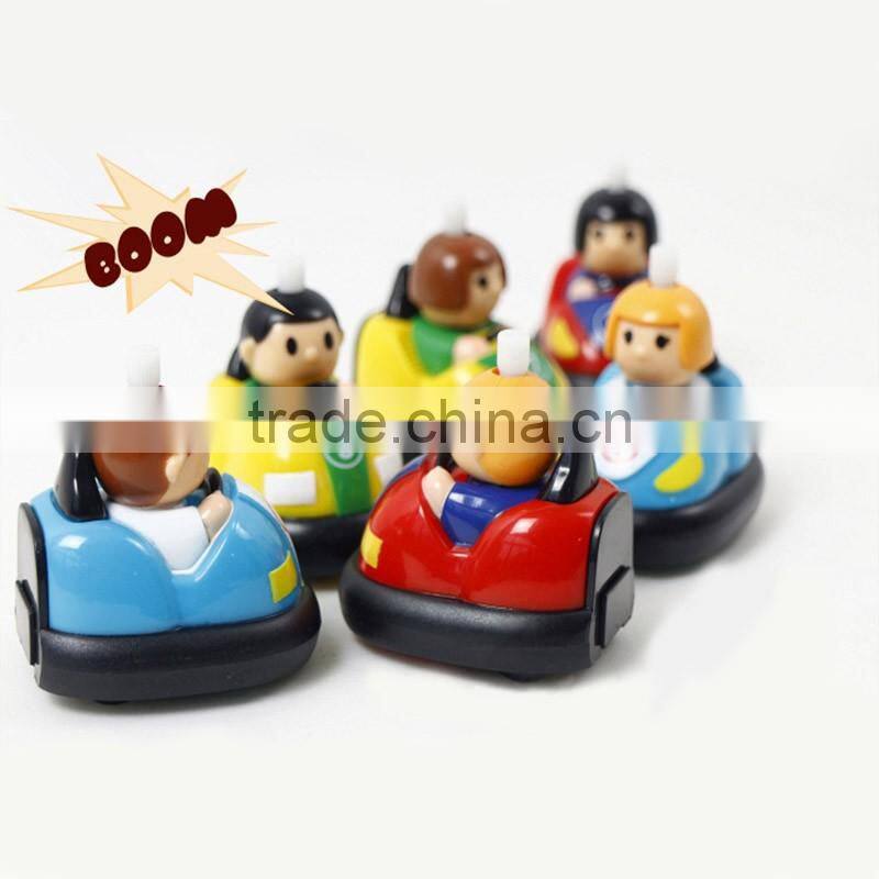OEM Custom Kids Mini Plastic Pull Back Bumper Car Toys 2016