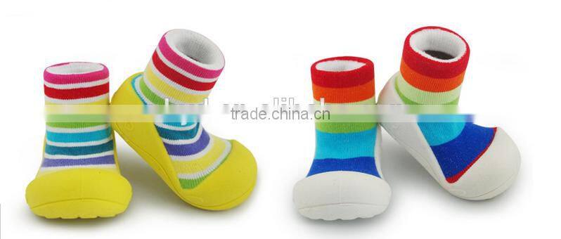 New trend of baby socks shoes baby toddler shoes slip model softy walking sock shoes