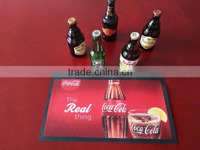 2017 Hot Sell custom Non-woven Fabric nitrile rubber bar mat beer