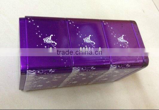 Rectangle Tea Box with Three Layers, Set Tea Can