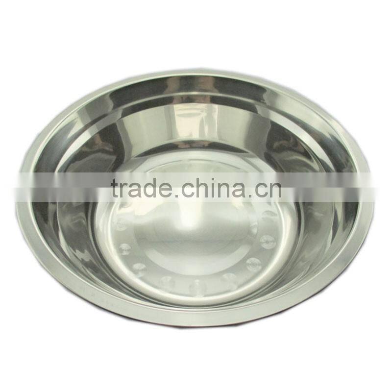 stainless steel round soup plate with strong quality