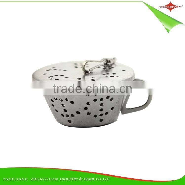 ZY-S3009 430 Stainless Steel Tea Infuser Tea Strainer cup shape accessories for Kitchen Leaf Tea