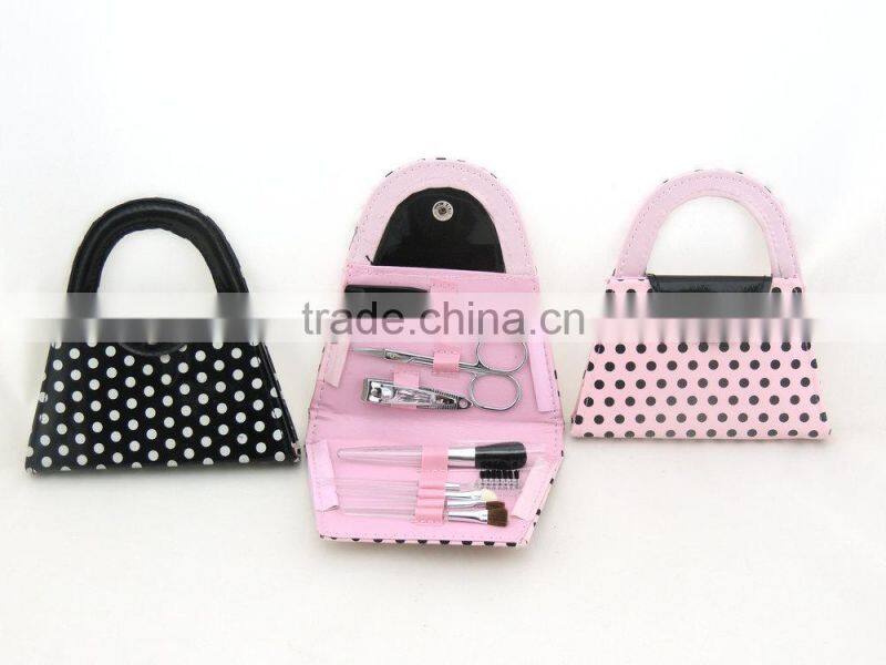 Smart 7pcs stainless steel manicure tool set with PU wallet