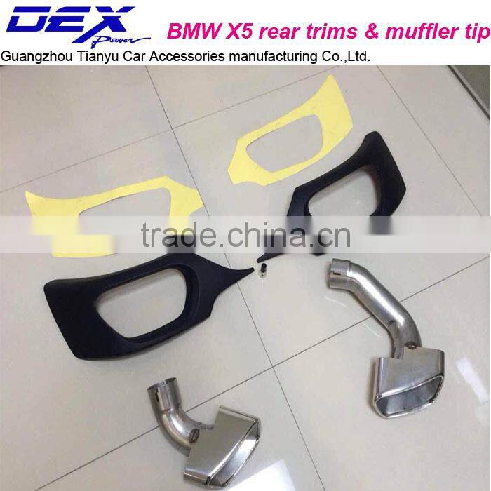 racing muffler tip PP rear diffuser for B~MW X5