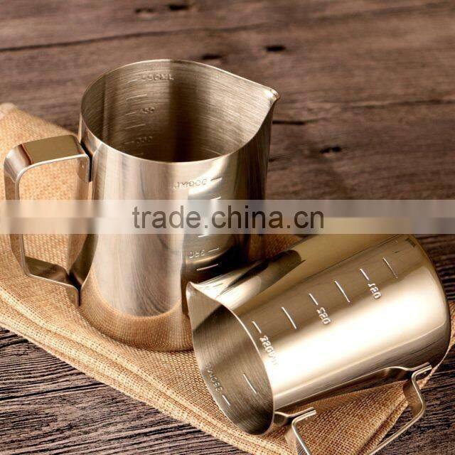Kitchen Stainless Steel measuring cup Milk Frothing Jug Classic Creamer Pitcher