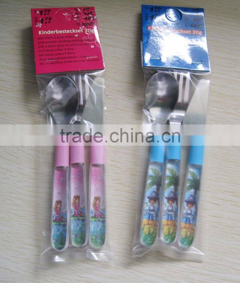 Popular 2016 years Wedding series 18/10 stainless gold plated cutlery set