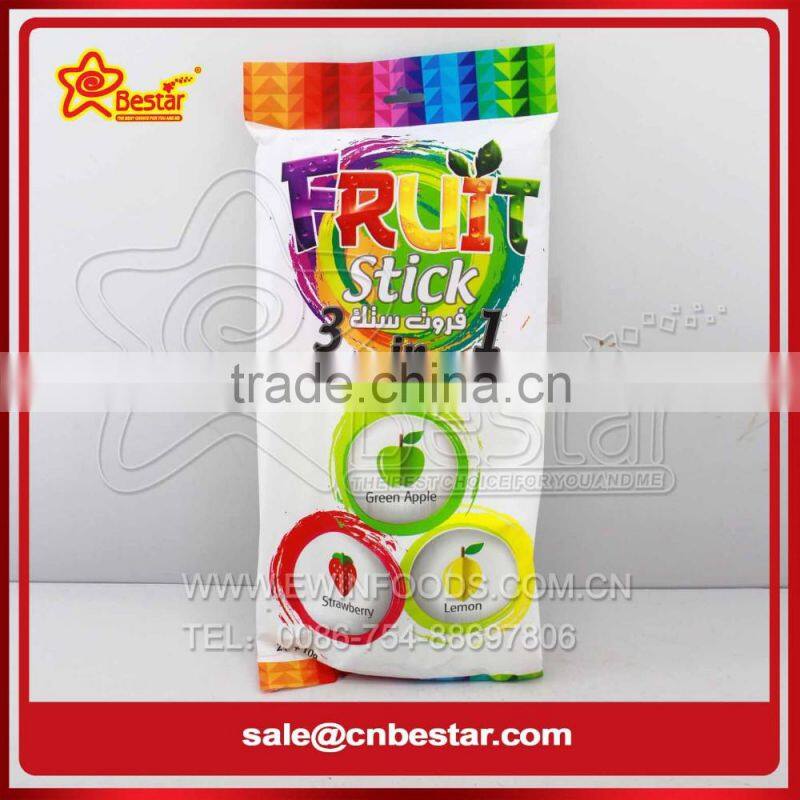 3 Colors Sour Powder Straw / Sour Powder Stick
