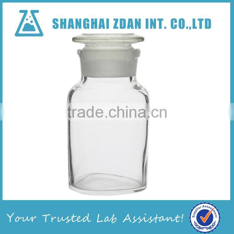 125ml Clear, Wide Mouth Glass Reagent Bottles With Ground-in Glass Stopper Or Plastic Stopper, Laboratory Glassware