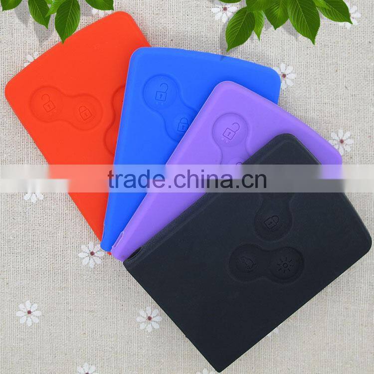 Colourful car key silicone cover for Renault