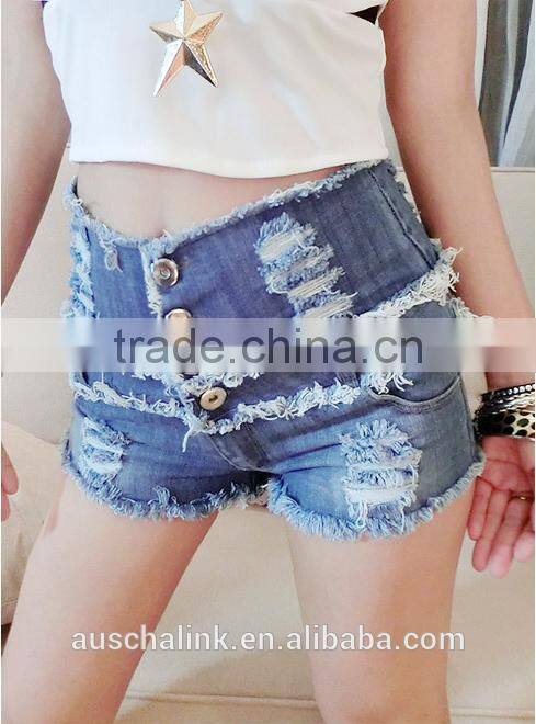 summer night bar high quality women high waist sex short jeans