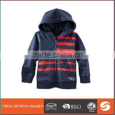 2015 children jacket with french terry fabric print style boy sweater