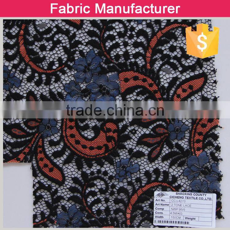 95/5 nylon spandex pattern swiss guipure lace lace fabric